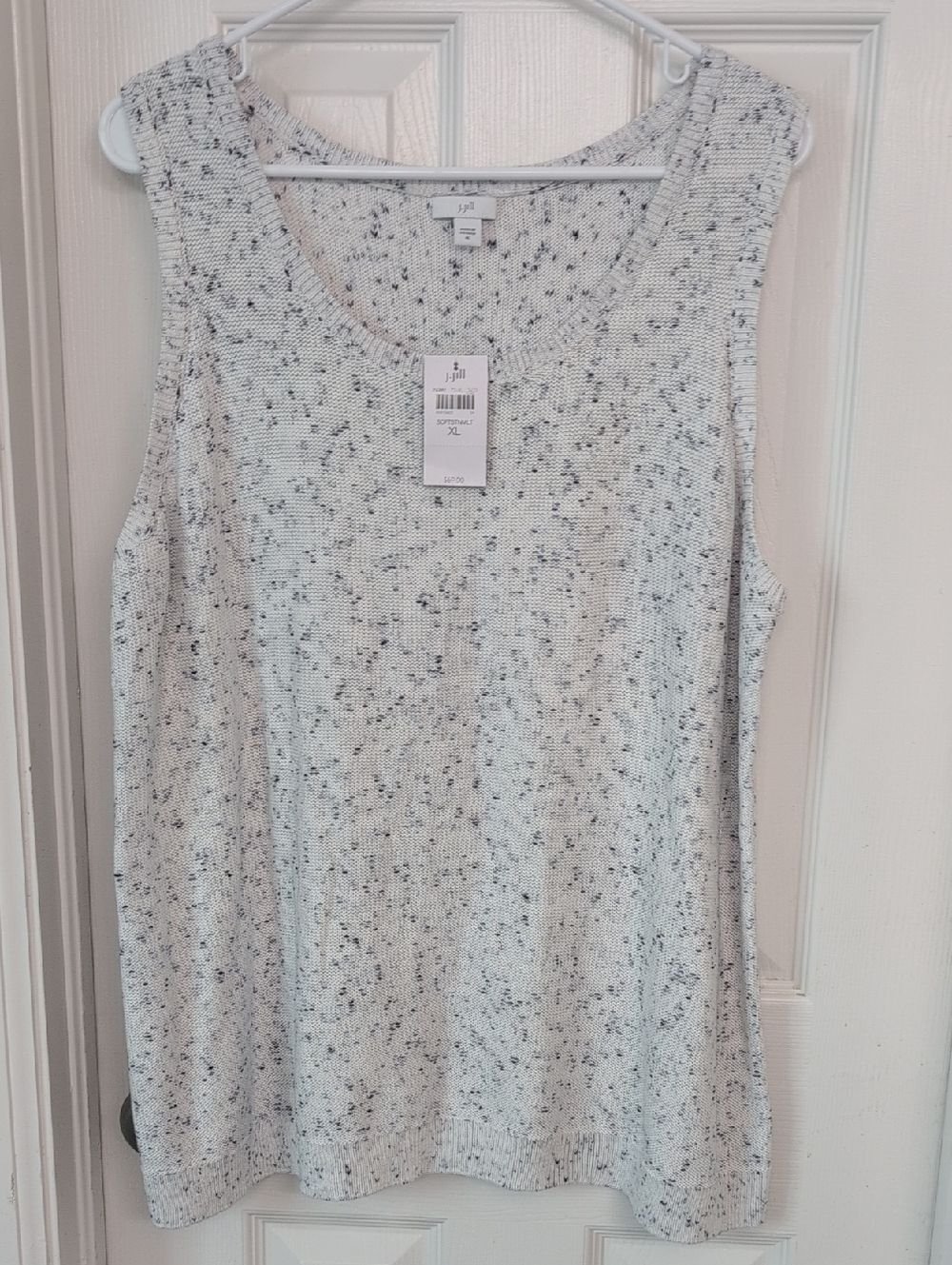 J. Jill Cream Speckled Knit Tank